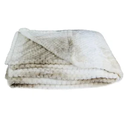 Plaid nid d'abeille XXL beige - 150x120 cm-Home Deco Factory Clearance