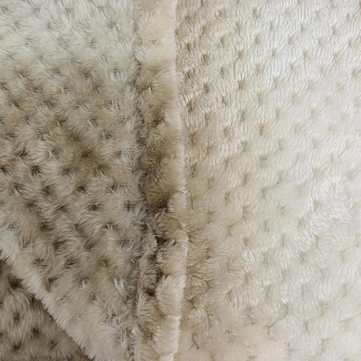 Plaid nid d'abeille XXL beige - 150x120 cm-Home Deco Factory Clearance