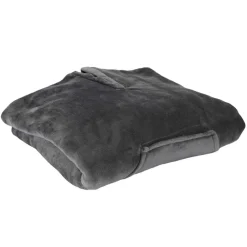 Plaid poncho gris - 130x170 cm-Home Deco Factory New