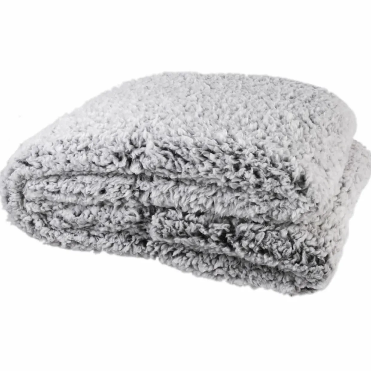 Home Deco Factory Plaids^Plaid sherpa gris - 120x150 cm