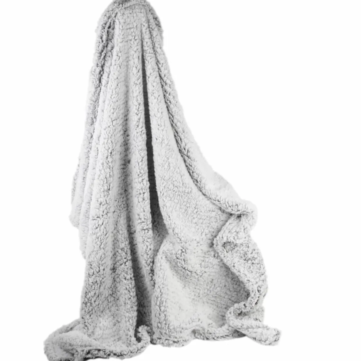 Home Deco Factory Plaids^Plaid sherpa gris - 120x150 cm