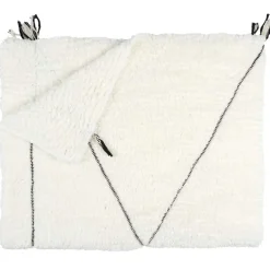 Plaid sherpa motif tresse blanc - 130x160 cm-Home Deco Factory Outlet