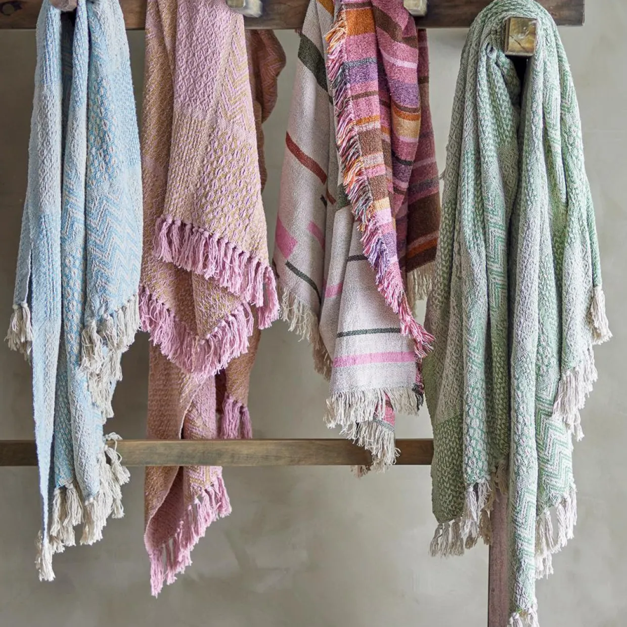 Bloomingville Plaids^Plaid Toscana nature - L.160xW.130 cm