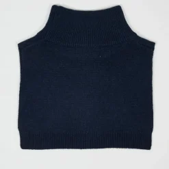 Femme Cashmere Tribu Echarpes, Foulards^Plastron 100% Cachemire col montant en côtes Carla navy