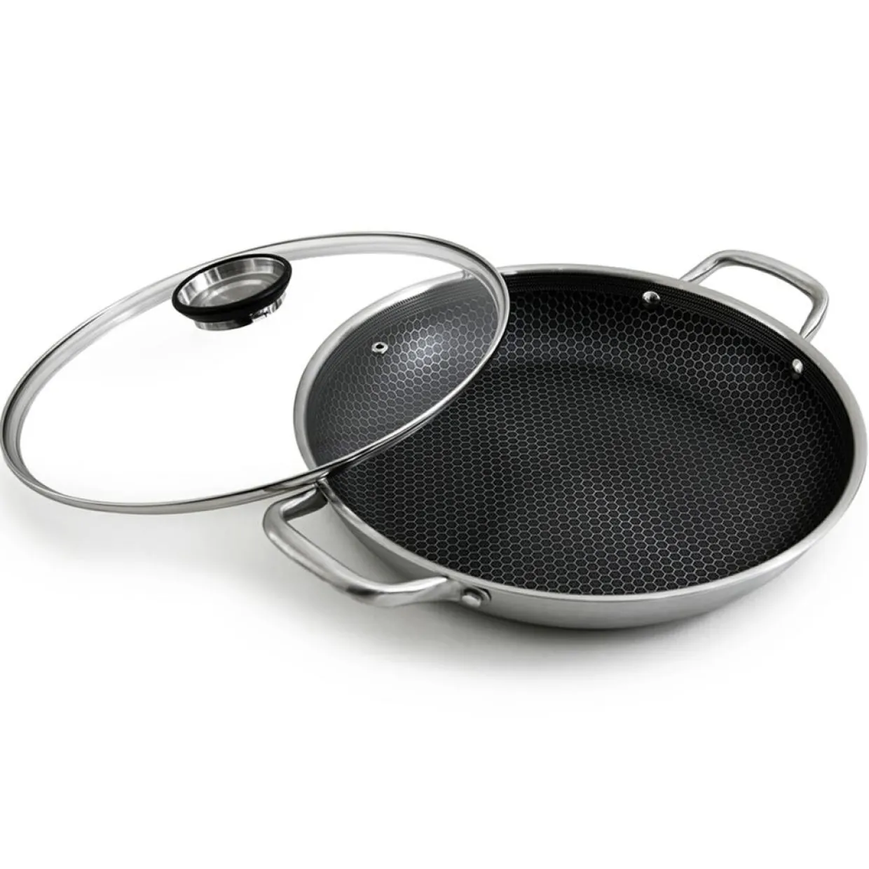 Gam'Hotel Moules Et Plats^Plat à paëlla triplex avec couvercle blackcube - D.32 cm