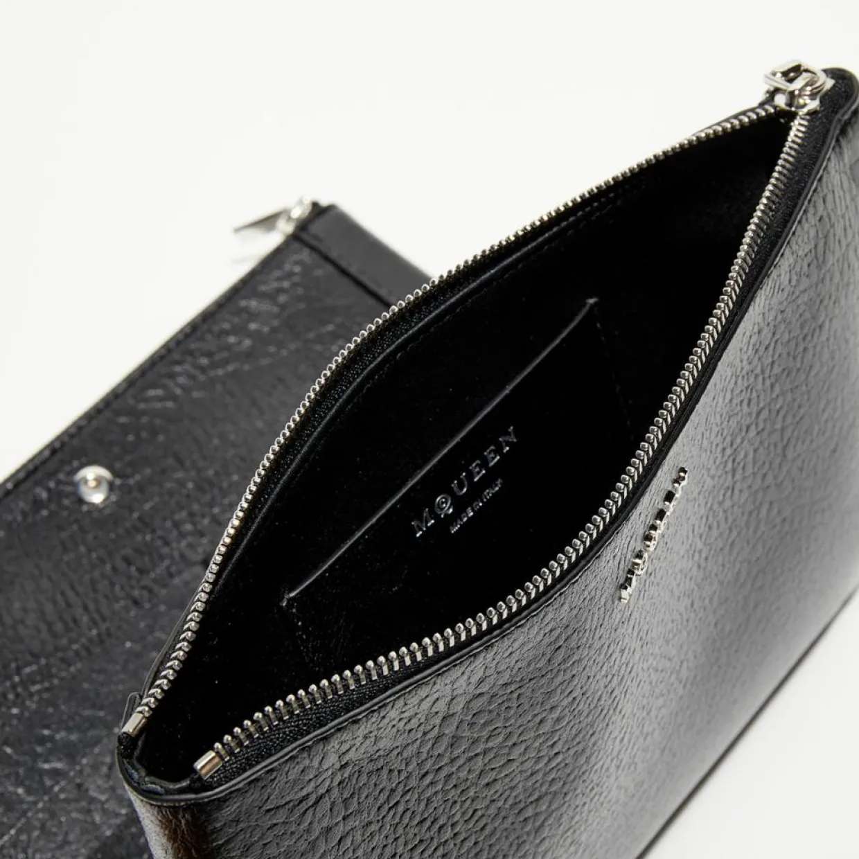 Pochette à barre transversale en Cuir noire - 17x22 cm-Alexander McQueen Hot
