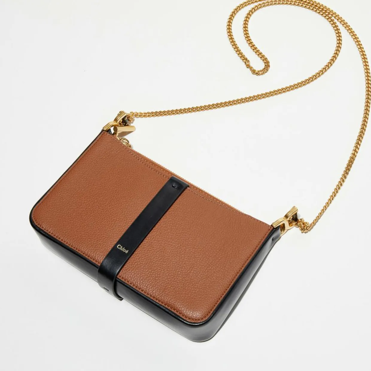 Femme Chloé Pochettes^Pochette bandoulière en Cuir Tess marron - 20x12x3 cm