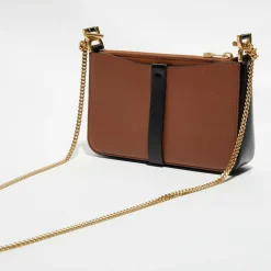Femme Chloé Pochettes^Pochette bandoulière en Cuir Tess marron - 20x12x3 cm