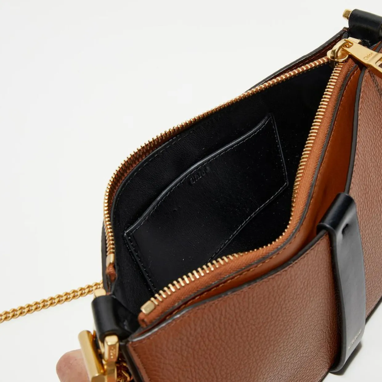 Femme Chloé Pochettes^Pochette bandoulière en Cuir Tess marron - 20x12x3 cm