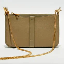 Pochette bandoulière en Cuir Pottery verte - 20x20x9 cm-Chloé New