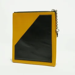Pochette en Cuir à main mousqueton moutarde - 18x19 cm-Marni Best