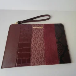 Pochette en Cuir zippée XL Jet Set Travel merlot/multicolore - 24.13x17.14x12.7 cm-Michael Kors Best