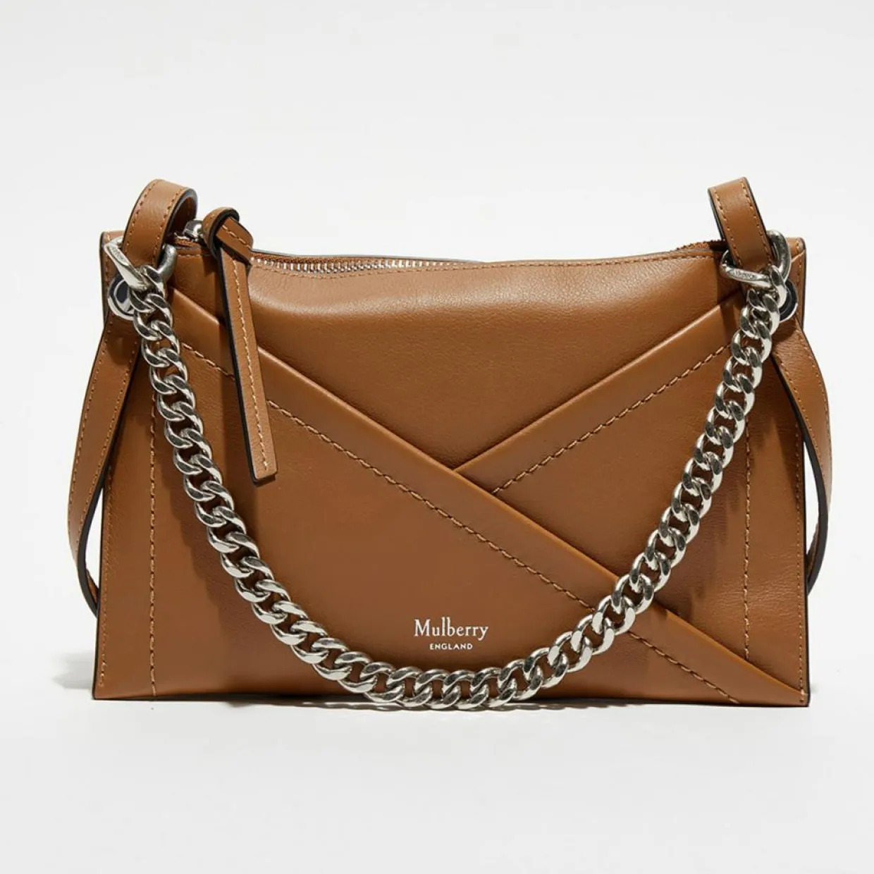 Femme Mulberry Pochettes^Pochette en Cuir Zipped Pouch teck - 23x15x4 cm