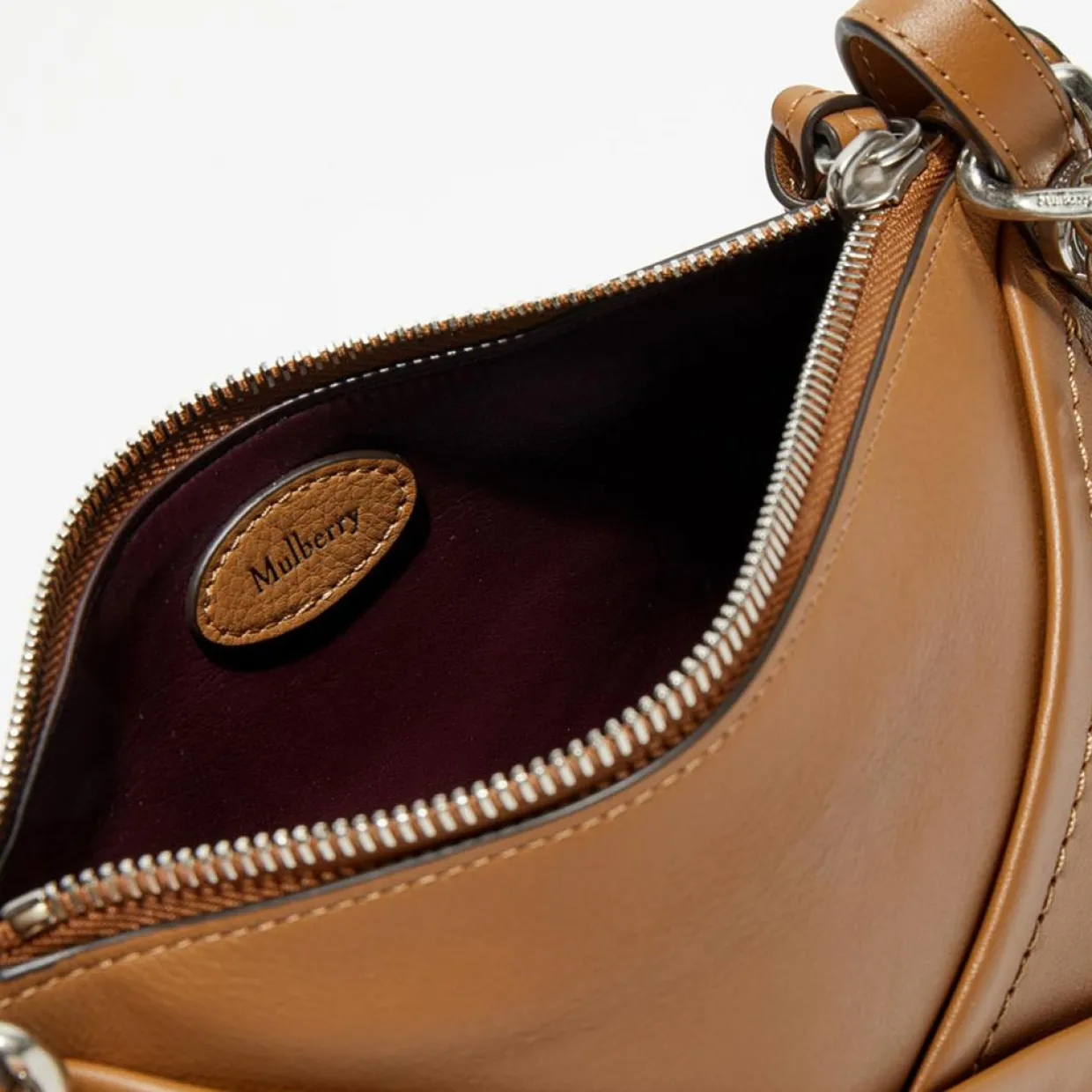 Femme Mulberry Pochettes^Pochette en Cuir Zipped Pouch teck - 23x15x4 cm