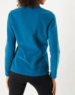 Femme Odlo Pulls^Polaire Midlayer 1/2 Zip bleu