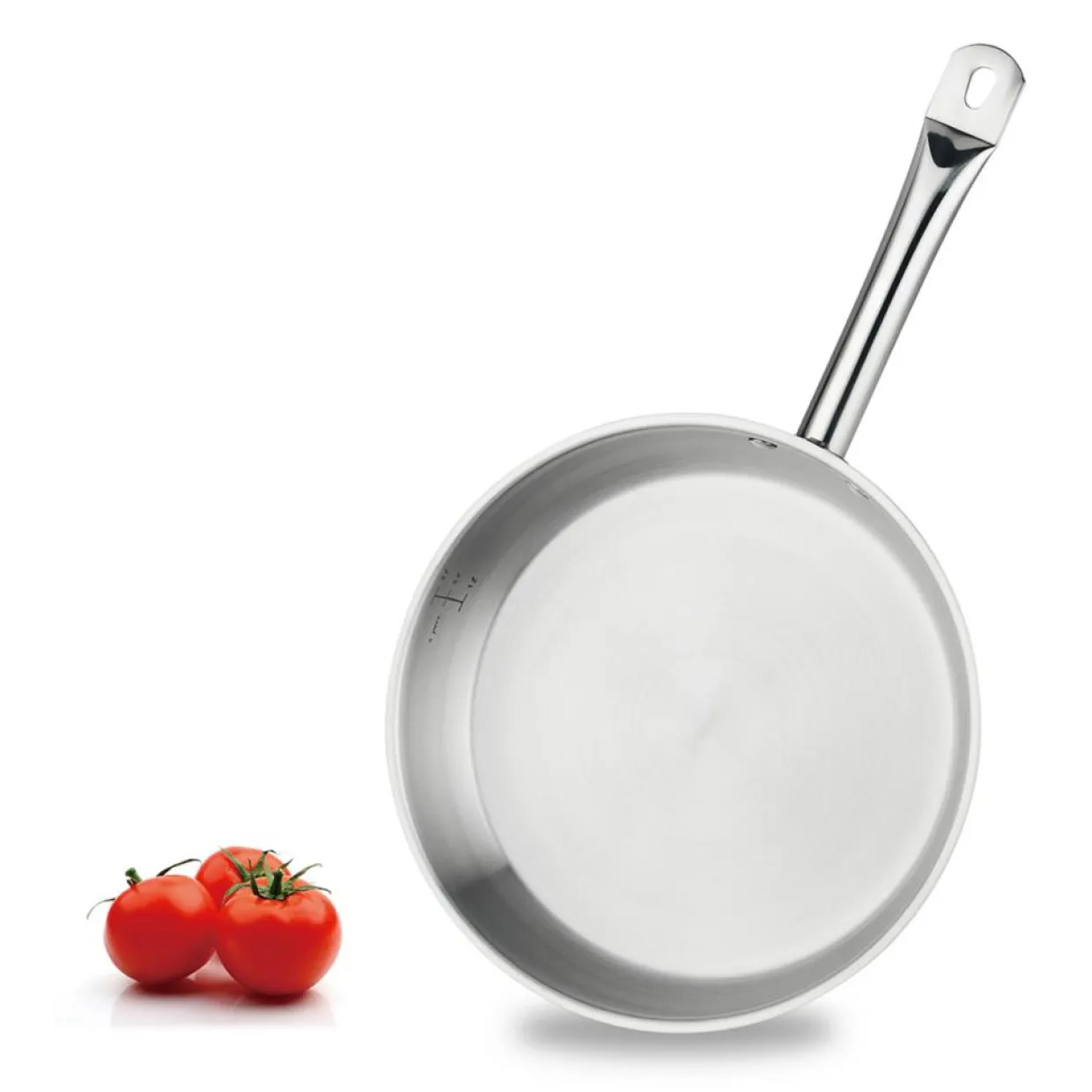Poêle induction argentée - D.28 cm-Gam'Hotel