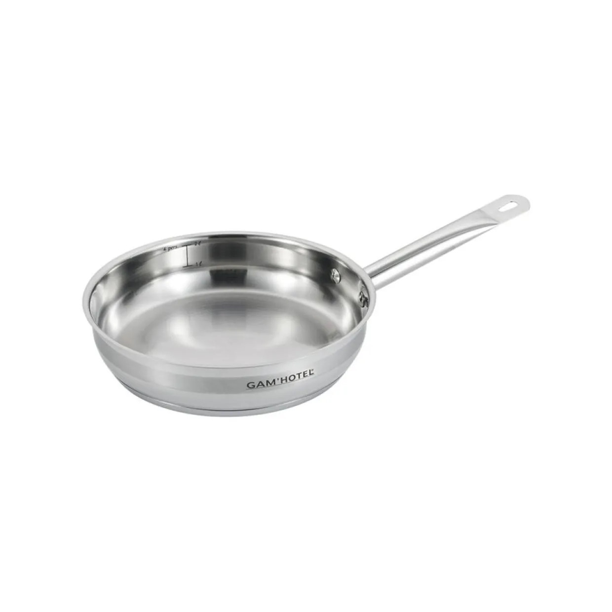 Poêle induction argentée - D.24 cm-Gam'Hotel Clearance