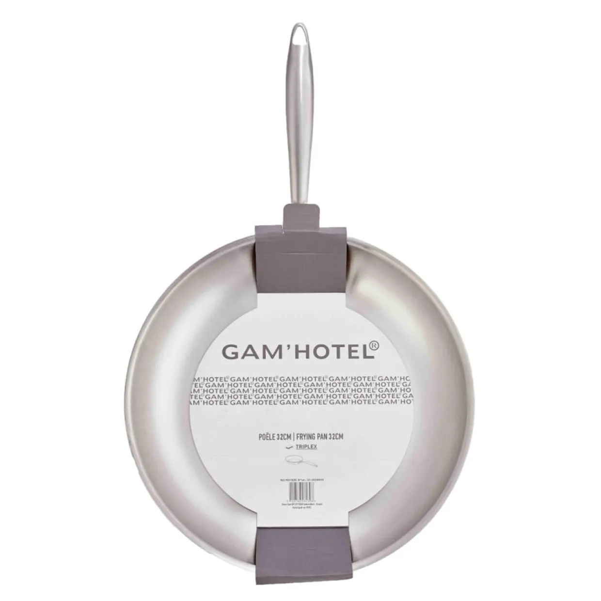 Poêle triplex induction argentée - D.24 cm-Gam'Hotel Best