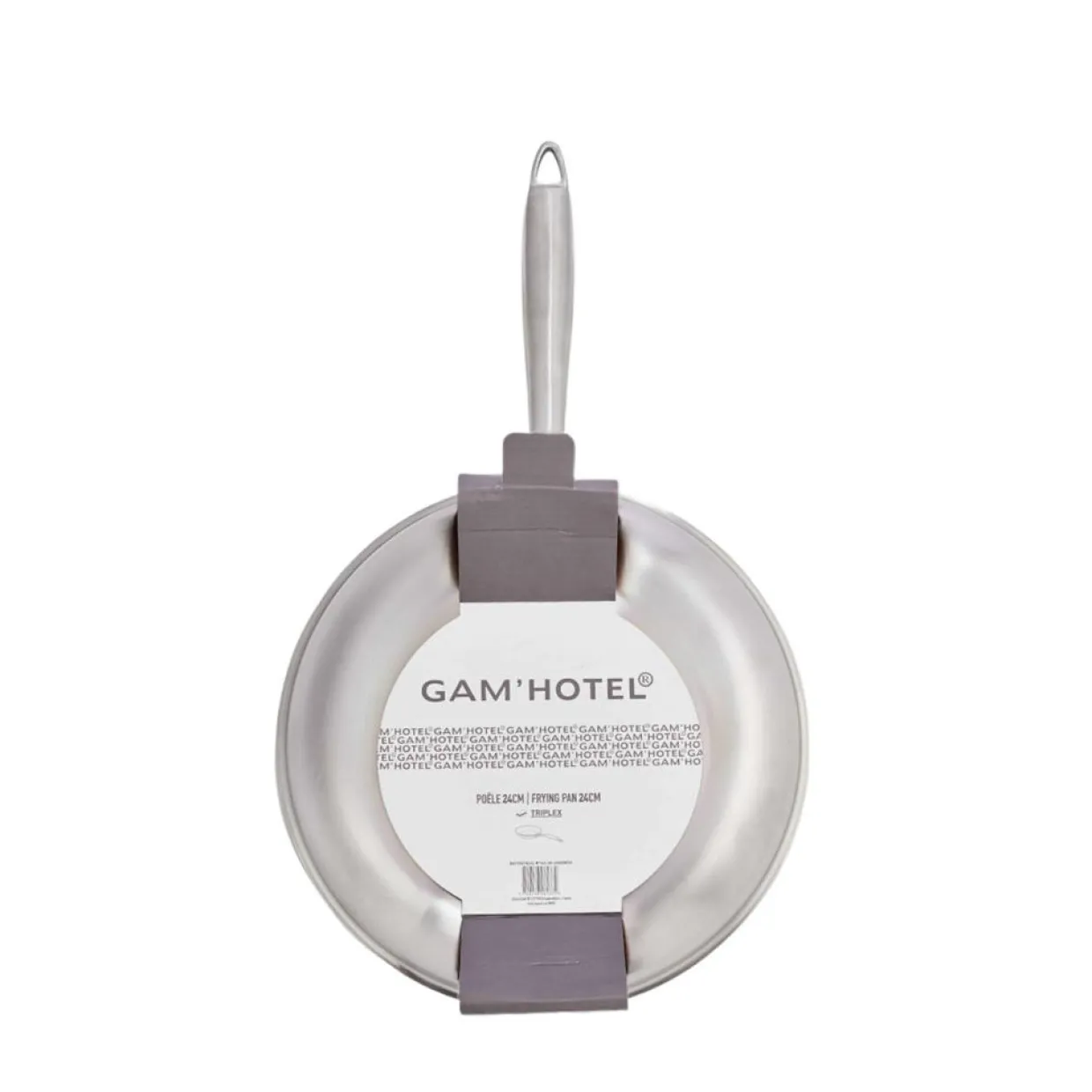 Gam'Hotel Poêles^Poêle triplex induction argentée - D.32 cm