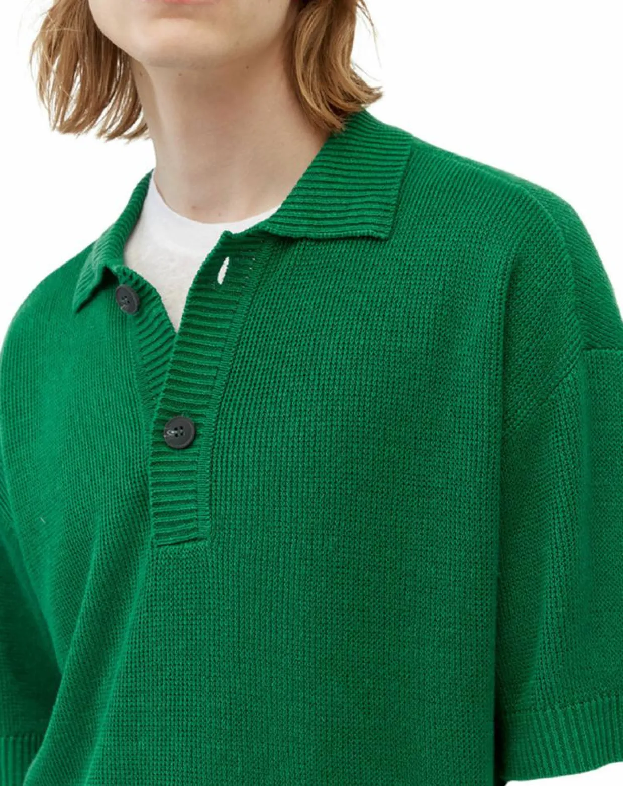 Homme Marc O'Polo Polos^Polo 100% Lin manches courtes Maille vert emeraude