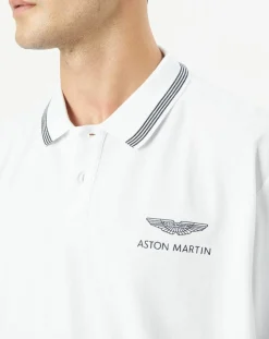 Homme Hackett London Polos^Polo Aston Martin Racing Détail Col blanc