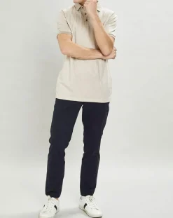 Polo chiné mercerisé Classic Fit beige-Hackett London Online