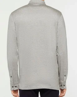 Polo Classic Fit Mercerise gris-Hackett London Outlet