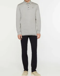 Polo Classic Fit Mercerise gris-Hackett London Outlet