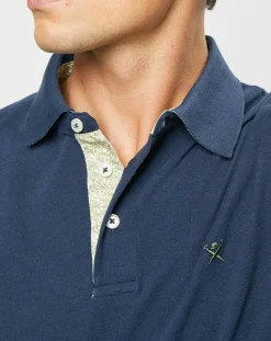 Homme Hackett London Polos^Polo Classic Fit Piqué bleu marine