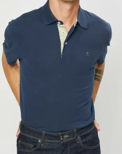 Homme Hackett London Polos^Polo Classic Fit Piqué bleu marine