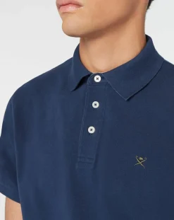 Homme Hackett London Polos^Polo Classic Fit Piqué bleu marine
