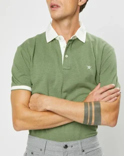 Homme Hackett London Polos^Polo Classic Fit Piqué Brand kaki