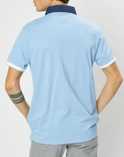 Polo Classic Fit Piqué Brand bleu ciel-Hackett London Sale