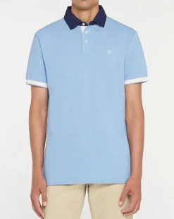 Polo Classic Fit Piqué Brand bleu ciel-Hackett London Sale