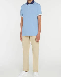 Polo Classic Fit Piqué Brand bleu ciel-Hackett London Sale