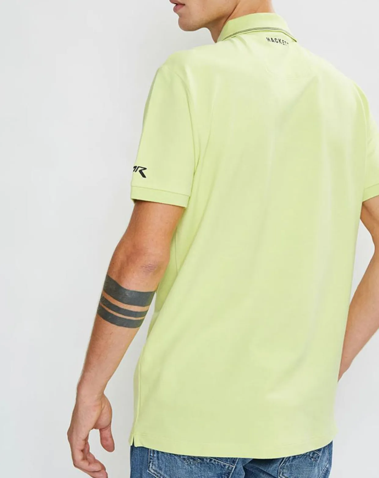 Homme Hackett London Polos^Polo col zippé Aston Martin Racing jaune