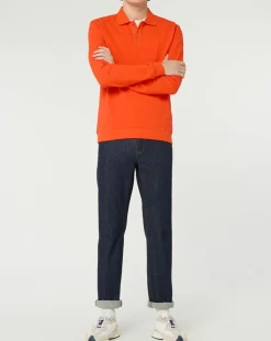 Polo Dolpiq ml piq orange vif-Galeries Lafayette Outlet