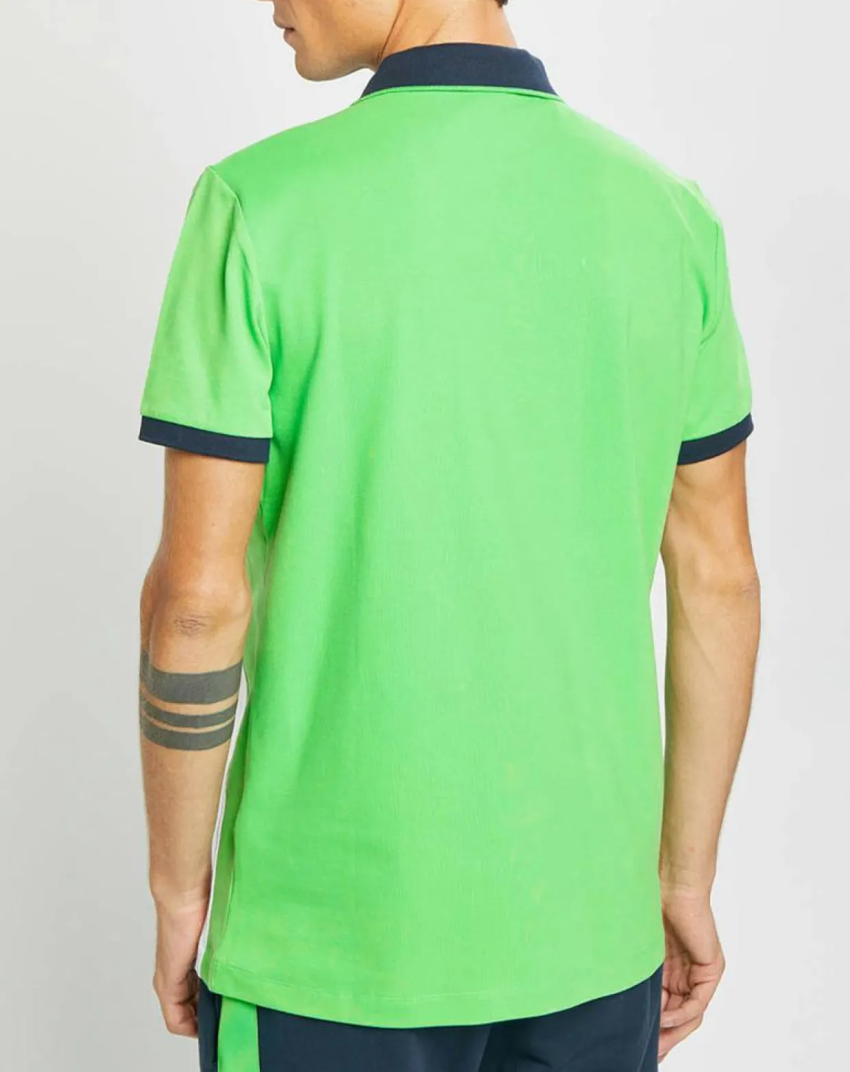 Homme Hackett London Polos^Polo Droit Multi Patch Aston Martin Racing bleu/blanc/vert fluo