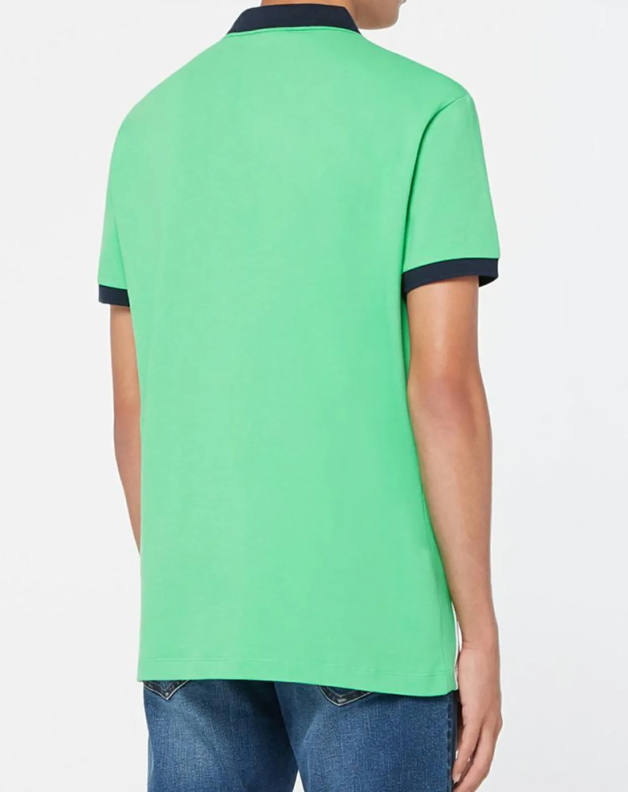 Homme Hackett London Polos^Polo Droit Multi Patch Aston Martin Racing bleu/blanc/vert fluo
