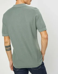 Polo en Coton & Soie kaki-Hackett London Clearance