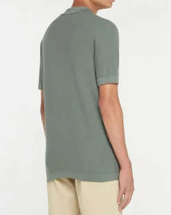 Polo en Coton & Soie kaki-Hackett London Clearance