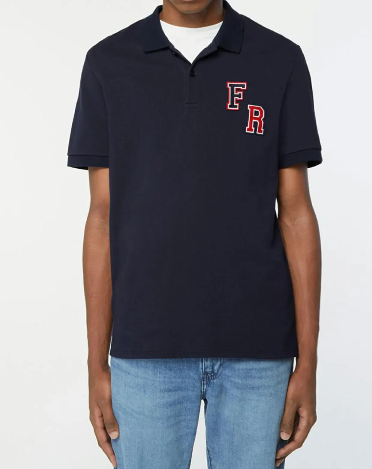 Polo en Coton piqué Piaf bleu marine-Galeries Lafayette Outlet