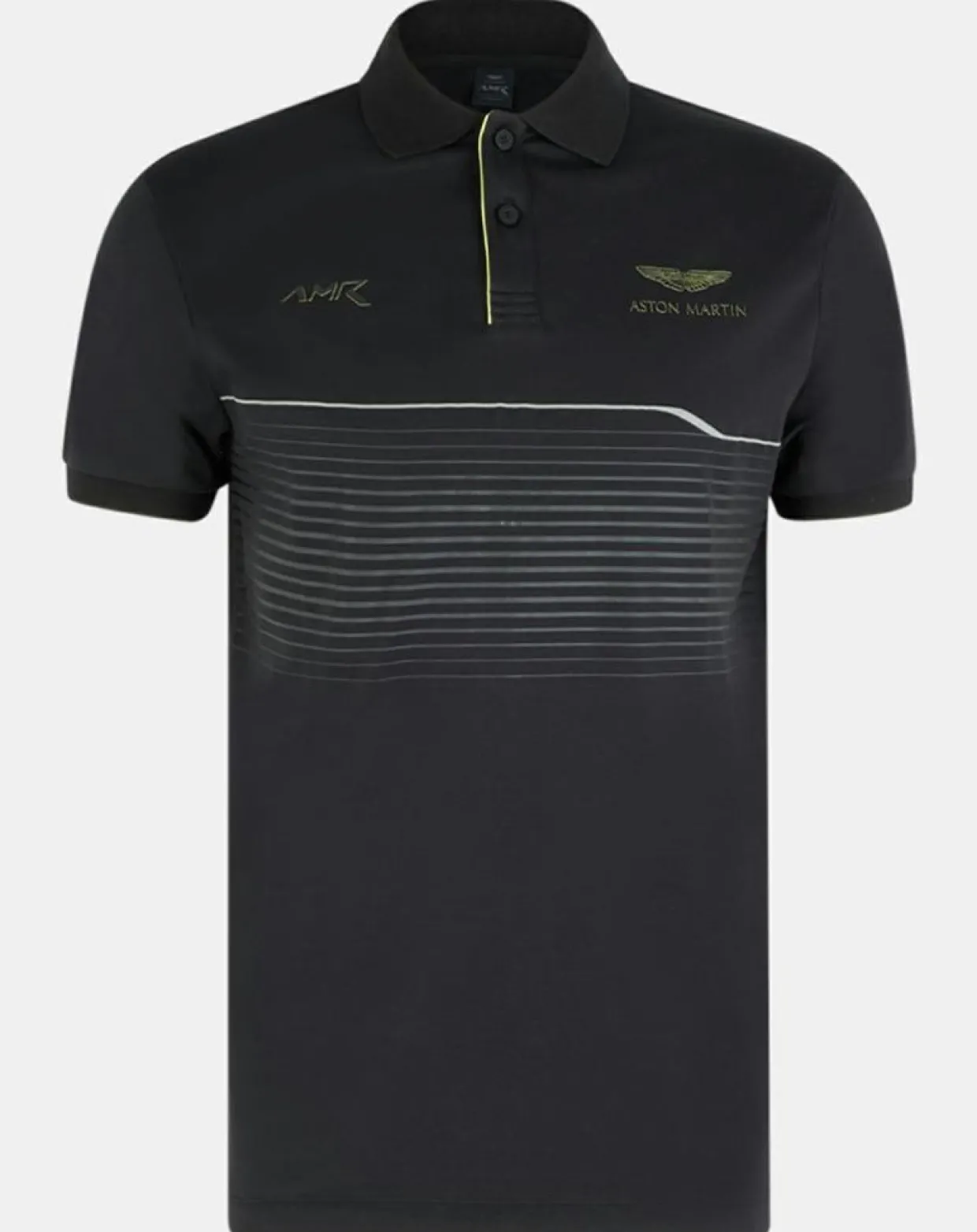 Homme Hackett London Polos^Polo en jersey Regular Fit rayé Aston Martin Racing noir