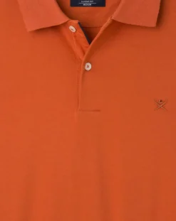 Homme Hackett London Polos^Polo en Jersey Regular Fit uni Smart orange moyen