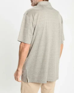 Homme Hackett London Polos^Polo en Lin mélangé Regular Fit Oxford beige moyen chiné