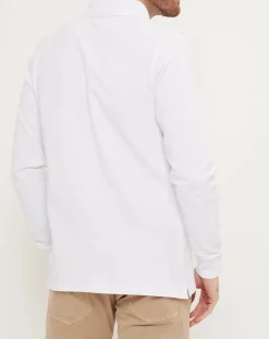 Polo manches longues Classic blanc-Country Classics by MCS Outlet