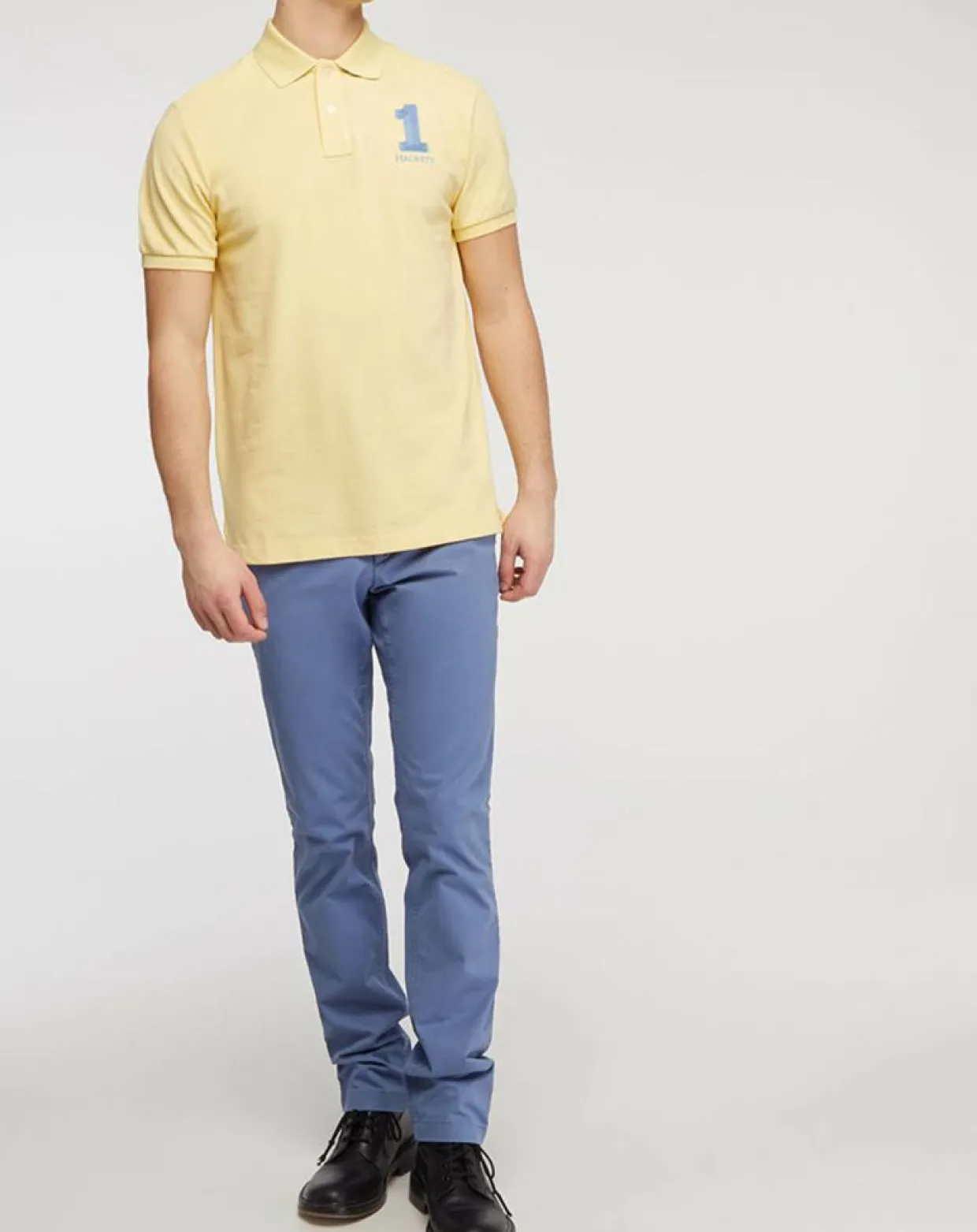 Homme Hackett London Polos^Polo Numéro 1 jaune clair