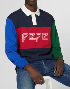 Polo Plakem Colorblock multicolore-Pepe Jeans Outlet