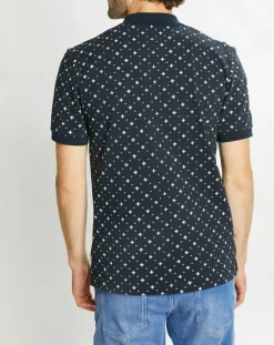 Polo Regular Fit 100% Coton Bio imprimé bleu marine-Scotch & Soda Best