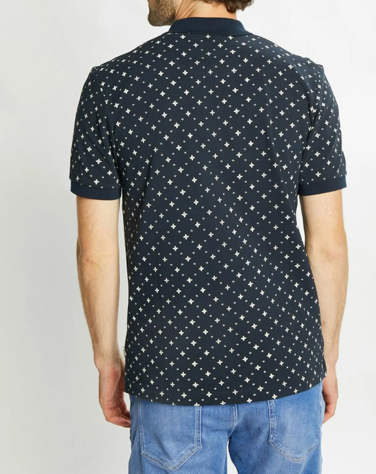 Polo Regular Fit 100% Coton Bio imprimé bleu marine-Scotch & Soda Best